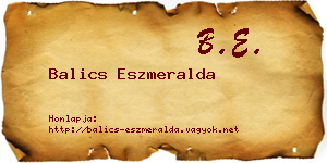 Balics Eszmeralda névjegykártya